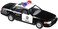 Kinsmart Ford Crown Victoria Police Interceptor, Black - 5327/3D 1/42 scale Diecast Model Toy Car