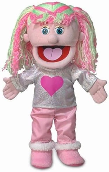 Silly Puppets 14" Kimmie, Pink Girl, Hand