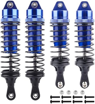 Hobbypark RC Shocks for 1/10 Traxxas Slash 2WD 4x4 Hoss Rustler Stampede Bandit VXL Nitro Shock Absorber Damper Set Upgrades Parts Replace of 5862 (Blue)