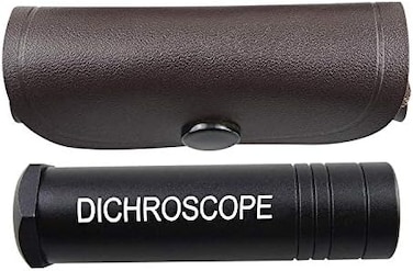 TEKCOPLUS 60 mm Magnifying Glass Calcite Dichroscope Two Pleochroic Colours Gemstone Identification Magnifying Glass for Gemstones Jewellery, Craftsmen, Jewelers, Hobbies