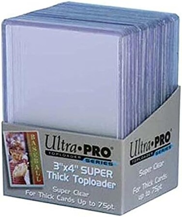 Ultra Pro 2 Ultra Pro 75pt Top Loader Packs 25ct (50 Total Toploaders) 81347 - 75 Pt for Thick Cards