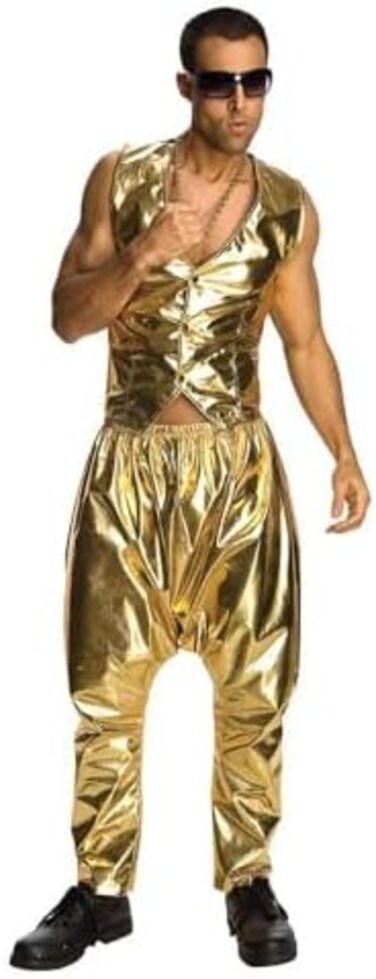 Rubie's Men's MC Hammer Gold Costume Pants, Gold, One size