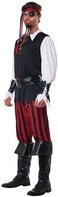 California Costumes Men's Adult-Cutthroat Pirate, Black/Red/White, XL (44-46) Costume