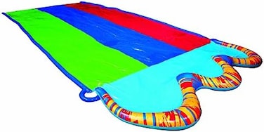 BANZAI Triple Racer Water Slide 3 Racing Lands and Splash Pool