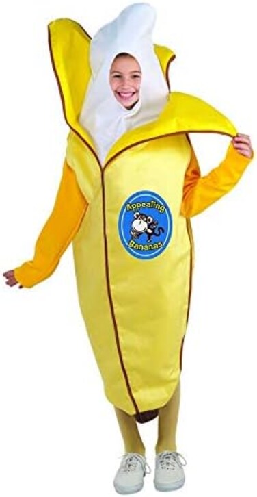 فورام نوفيليتيز زي تنكري للاطفال بتصميم موز جذاب من مجموعة الفواكه والخضروات، مقاس S وM 66573