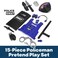 Liberty Imports Kids Police Role Play Toy Kit   15-Piece Policeman Pretend Play Set   SWAT Costume Accessories for Dress Up &amp; Kids Costumes   Badge, Shield, Vest, Handcuffs Included