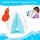 HeySplash Inflatable Arm Bands for Kids, Floatation Sleeves Floats Tube Water Wings Swimming Arm Floats Cute, Crabby Blue