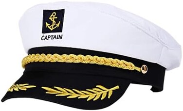 BESTOYARD Captain Hat Cap Costume Navy Marine Admiral Hat for Costume Accessory