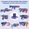 AMOSTING Refill Darts 100PCS Bullets Ammo Pack for Nerf N-Strike Elite Series - Blue