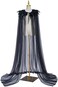 Fortunehouse Evil Queen Cosplay Maleficent Cloak Cape Gothic Steampunk Feather Collar Cloak Feather Witch Cape Halloween Costume (One Size) Black