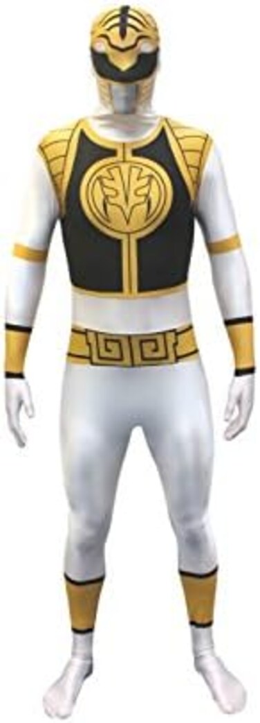 Morphsuits Men's Power Rangers Adult Sized Costume, White, L UK