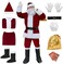 Fanme Santa Claus Suit Christmas Flannel Velvet Plush Adult Classic Costume for Men