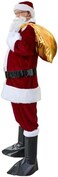Fanme Santa Claus Suit Christmas Flannel Velvet Plush Adult Classic Costume for Men