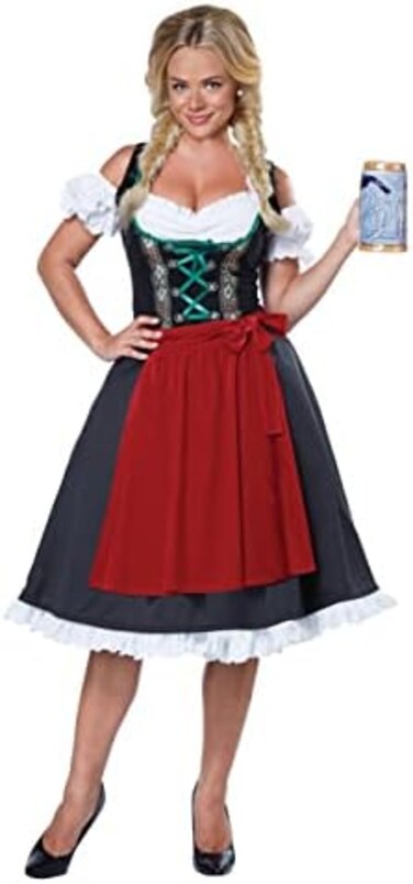 California Costumes Women's Oktoberfest Fraulein Costume, black/Red