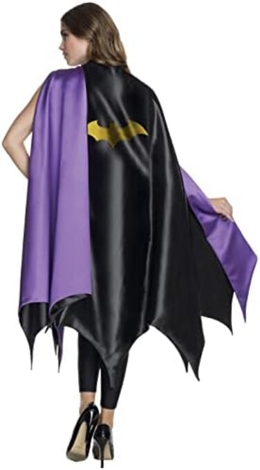Rubie's Costume Co Women's DC Superheroes Deluxe Batgirl Cape, Black,purple, One size