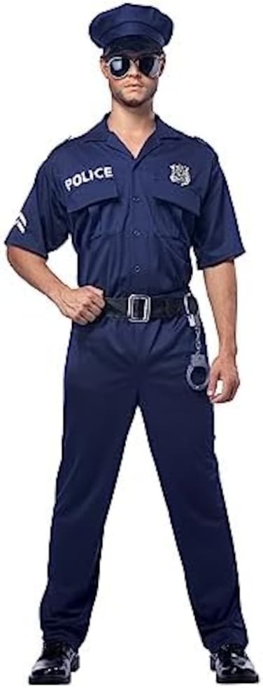 California Costumes Men's Police Costume, Multi-colored, One size