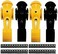 Tornado 4 Foosball Men Counter Balanced Roll Pin