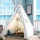 Sumerice Teepee Play Tent for Kids with Carry Case, Foldable Girls Playhouse Toy Tent, Gift for Baby Toddler to Play Game Indoor and Outdoor