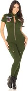 Leg Avenue Women Sexy Top Gun Flight Catsuit Costume Adult Sized Costumes (pack of 1)