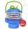 Little Kids Fubbles No-Spill Big Bubble Bucket in Blue for Multi-Child Play, Made in the USA