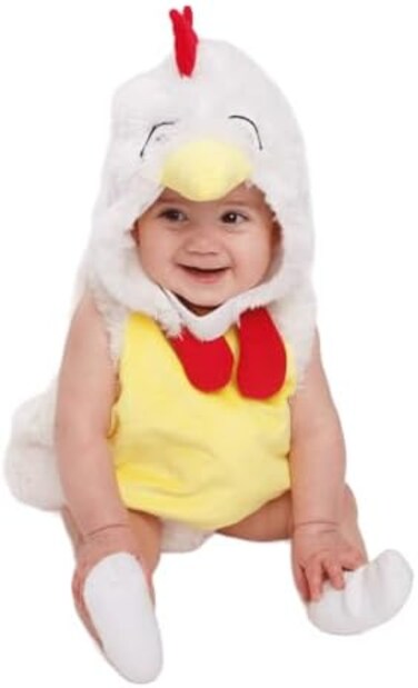 Dress Up America Baby Plush Rooster Chicken Kids Loveable Costume - Beautiful Dress Up Set for Role Play