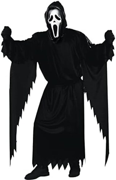Chaks Fun World Costumes Adult Scream Costume, Black, One Size, mens