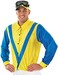 Fun Shack FN3706M Costume, Mens, Jockey Blue &amp; Yellow, M