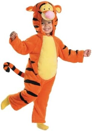 Disguise Tigger Deluxe Two-Sided Plush Jumpsuit Costume - Large (4-6)