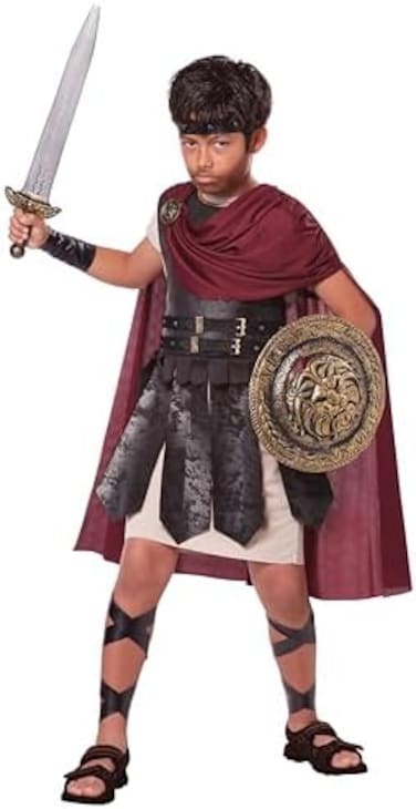 California Costumes Spartan Warrior Costume, One Color, 10-12