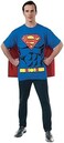 Rubie's DC Comics Superman Costume T-Shirt With Cape, Blue, L