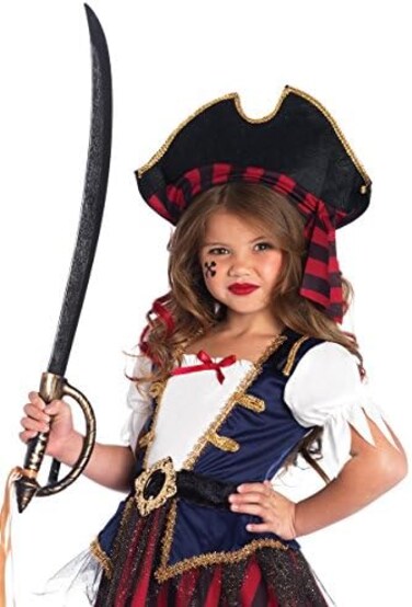 Leg Avenue Girl's Caribbean Pirate Costume, Multi, S
