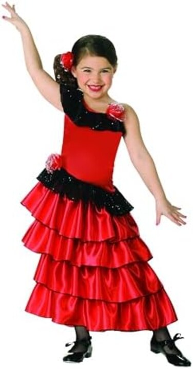 Rubie's Child's Red and Black Spanish Princess Costume, Large