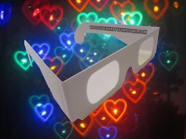 Rob's Super Happy Fun Fireworks Diffraction Glasses - Rainbow Hearts Halospex Glasses - 20 pair