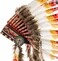 Novum Crafts Indian Headdress with Real 65cm Feathers - Rasta (White,Yellow,Red,Black)