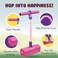 New Bounce Foam Pogo Stick Jumper for Kids 100% Safe, Bouncy Toy for Toddlers Fun Foam Hopper for Children Squeaks with Each Hop Great Gift for Girls and Boys (Pink)
