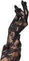 Leg Avenue Womens Long Black Lace Gloves