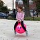AppleRound Hippity Hoppity Hopball with Ball Pump, 18in/45cm Diameter for Age 3-6, Kangaroo Bouncer, Space Hopper Ball with Handle for Children, Printed Design
