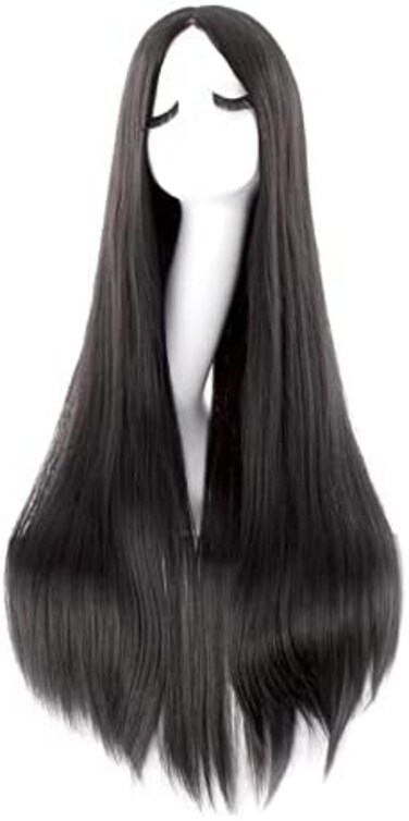 MapofBeauty 40 Inch/100cm Fashion Straight Long Costume Anime Wig (Black)