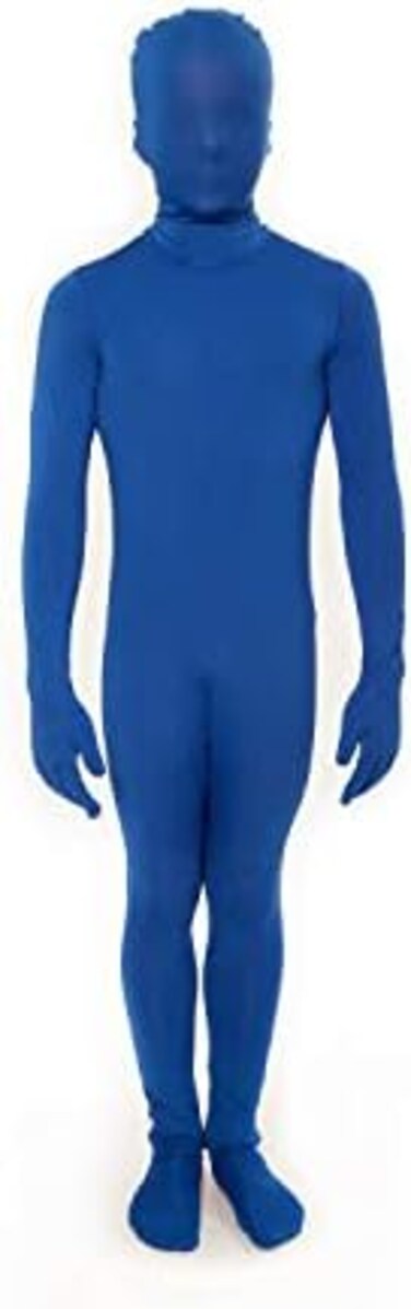Morphsuits Blue Morph Suit Kids, Blue Body Suit Kids, Blue Bodysuit Kids, Blue Skin Suit Costume Kids, Zentai Bodysuit Kids M