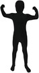 Morphsuits - Kids Black For Height 135-152 Cm - Size L