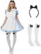 Fun Shack Alice Costume Adult Women, Alice Dress, Book Character Costumes Adult, World Book Day Fancy Dress Small
