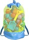 EocuSun Large Mesh Beach Bag Tote Durable Sand Away Drawstring Beach Backpack Swim and Pool Toys Balls Storage Bags Packs, Stay Away from Sand and Water, Toy Not Included