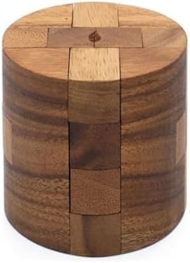 SiamMandalay Powder Keg: Wooden Puzzles for Adults an Interlocking 3D Cylinder Brain Teasers from with SM Gift Box (Pictured)