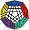 Ganowo Megaminx Speed Cube 5x5 Kilominx Gigaminx Cube Puzzle Games Twist Fidget Toys for Kids (5x5 Megaminx Black)