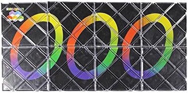 GoodPlay LingAo 8 Panels 3 Rings Magic Folding Puzzle Cube Twisty Black