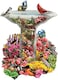 Bits and Pieces - 750 Piece Shaped Puzzle - Garden Birdbath, Busy Bird Fountain - by Artist Alan Giana - 750 pc Jigsaw