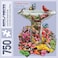 Bits and Pieces - 750 Piece Shaped Puzzle - Garden Birdbath, Busy Bird Fountain - by Artist Alan Giana - 750 pc Jigsaw