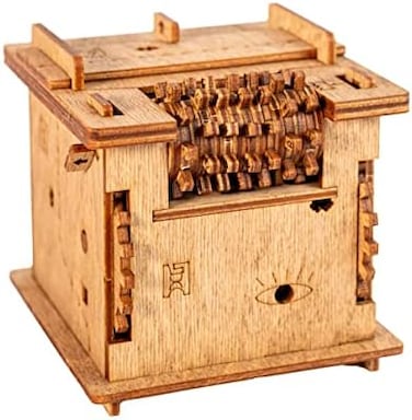 iDventure Cluebox - Schroedingers Cat - Escape Room game - Puzzle box - 3D wooden puzzle - treasure box - gift box - 3D puzzles for adults - brain teaser - birthday gift gadget for men - money box