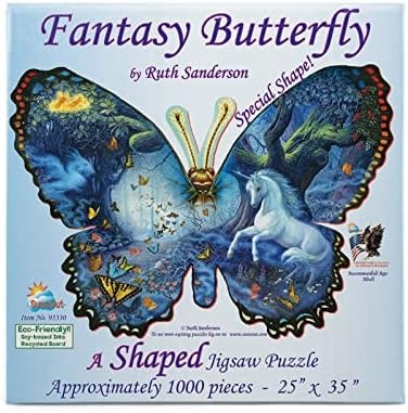 SunsOut Butterfly Shaped Fantasy Puzzle, SOI95330