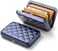 &Ouml;GON -DESIGNS- Card holder for women, Rigid aluminum with quilted effect, RFID protection against fraud and demagnetization, Compact wallet, Lady Case HELSINKI model